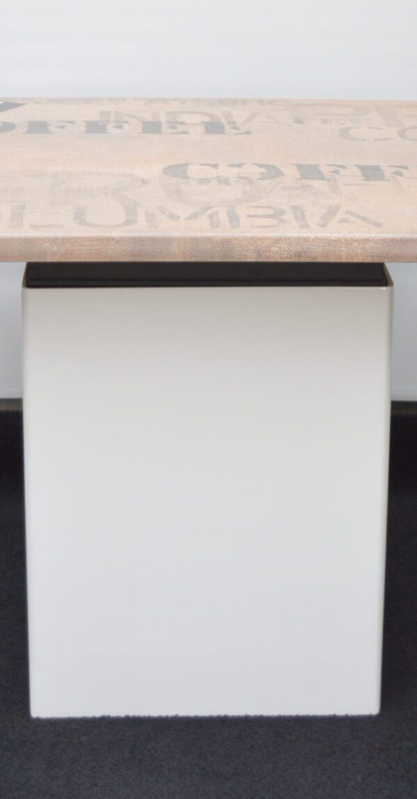 MM Box Beistelltisch weiß hochglanz mit Platte coffee MM Box Beistelltisch weiß hochglanz mit Platte coffee