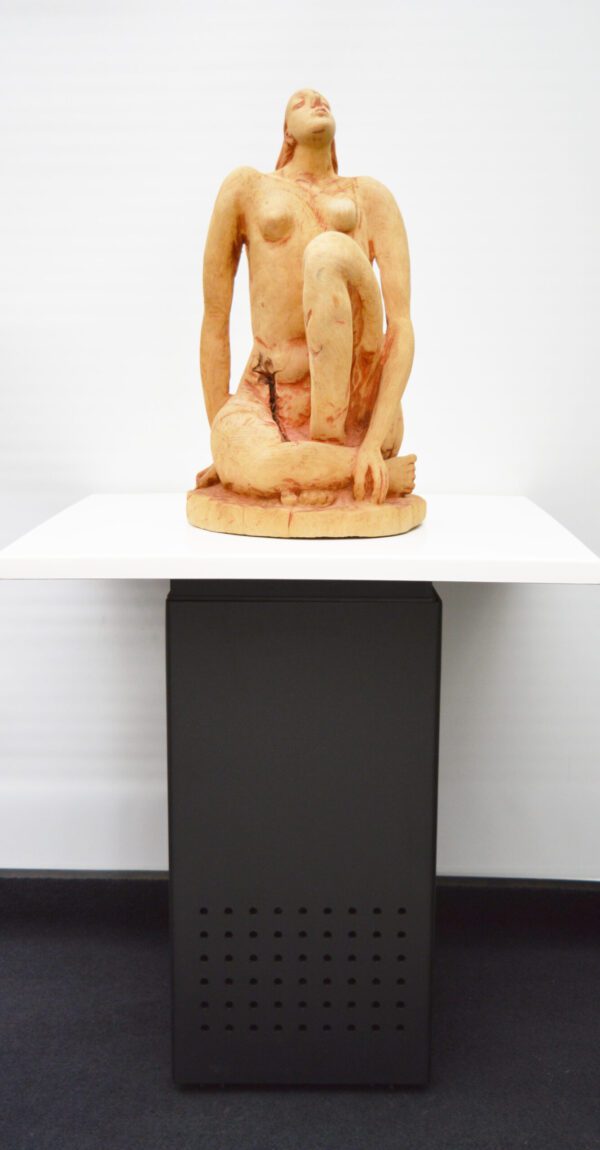 MM Box anthrazit struktur mit Platte weiß mit Skulptur MM Box anthrazit struktur mit Platte weiß mit Skulptur